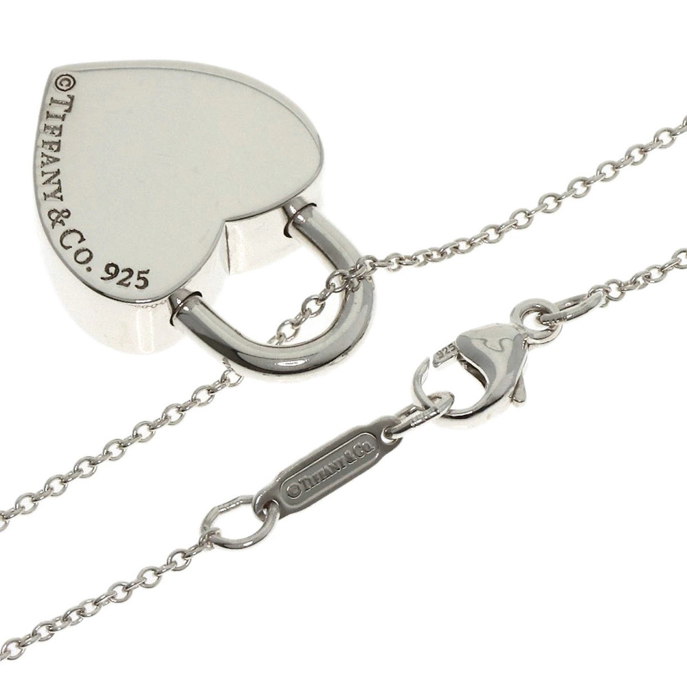 Tiffany Co Heart Lock Necklace Sterling Silver